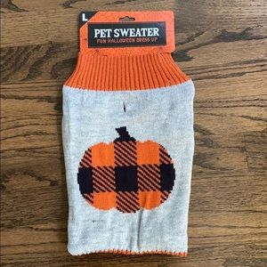 NWT Pumpkin Dog Sweater Size Large